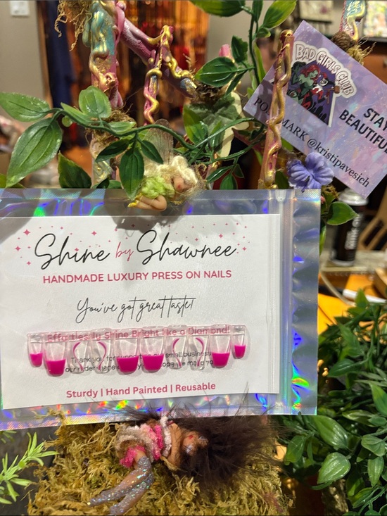 Shine by Shawnee Other - Shine by Shawnee- Pink Handmade Luxury Reusable Press-On Nails NWT 5/$35 1/$10